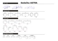 Modulárna sedacia sedacia súprava Astra látková  v rôznych kombináciach  N-920