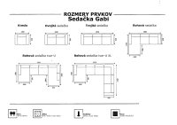 Modulárna sedacia súprava Gabi v rôznych kombináciach N-708