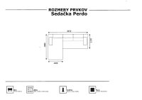 Sedacia súprava Perdo rohová látková N-714